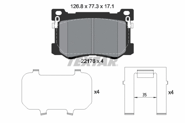 Brake Pad Set, disc brake (2217601)