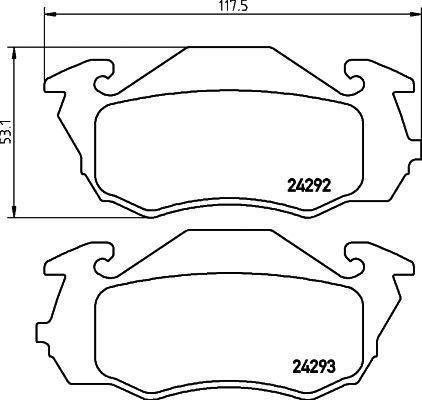 Brake Pad Set, disc brake (2429201)