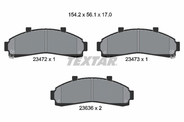 Brake Pad Set, disc brake (2347201)
