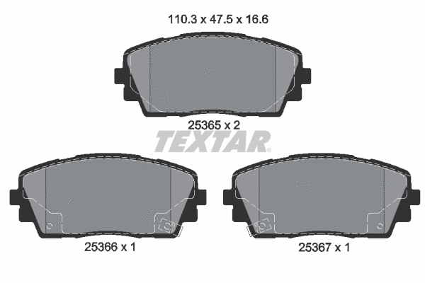 Brake Pad Set, disc brake (2536501)