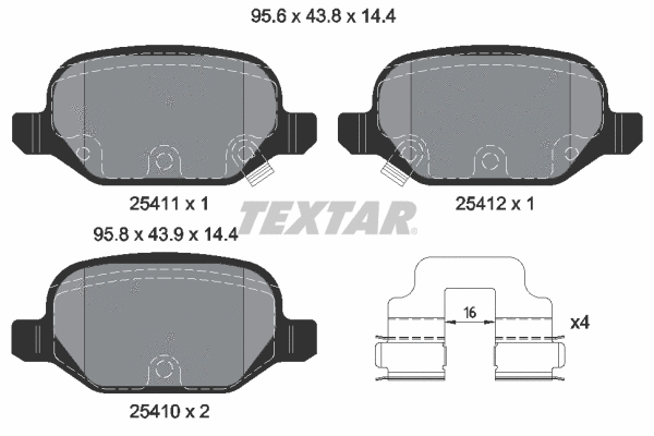 Brake Pad Set, disc brake (2541101)