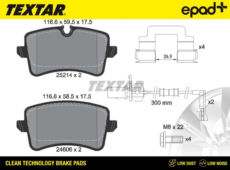Brake Pad Set, disc brake (2521401CP)