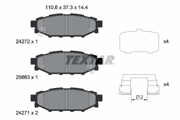 Brake Pad Set, disc brake (2427201)
