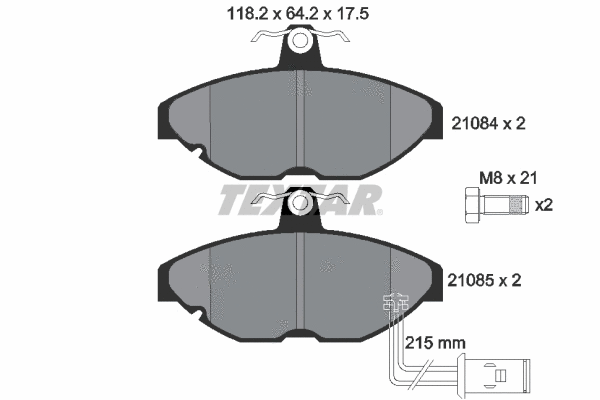 Brake Pad Set, disc brake (2108401)
