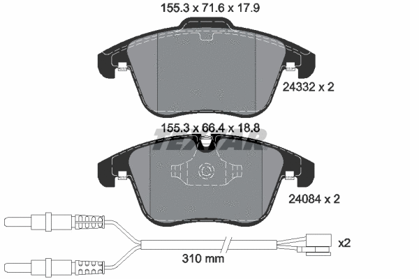 Brake Pad Set, disc brake (2433201)