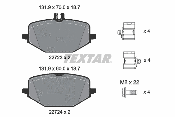 Brake Pad Set, disc brake (2272303)