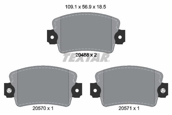 Brake Pad Set, disc brake (2048802)