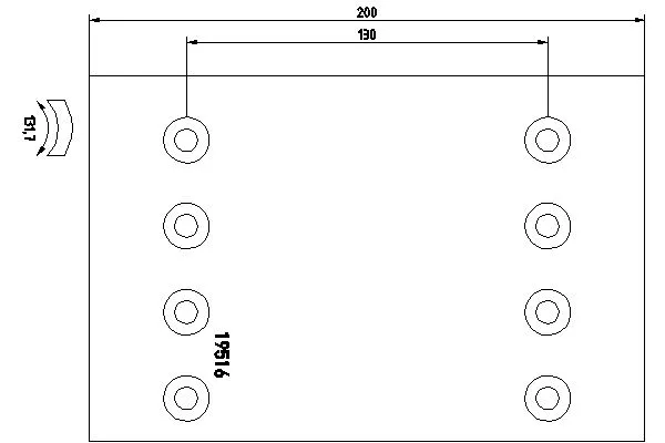 Brake Lining Kit, drum brake (1951508)