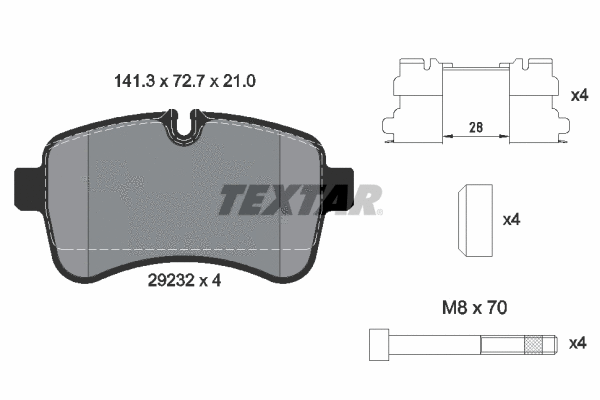 Brake Pad Set, disc brake (2923201)