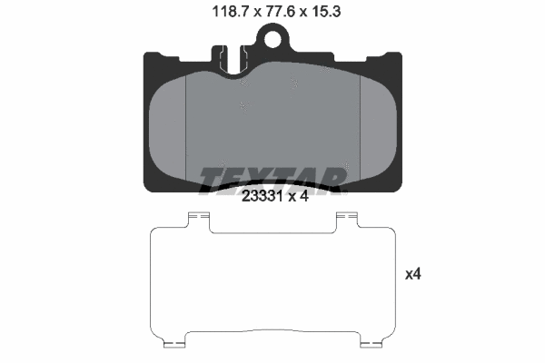 Brake Pad Set, disc brake (2333102)