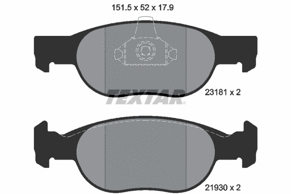 Brake Pad Set, disc brake (2318101)