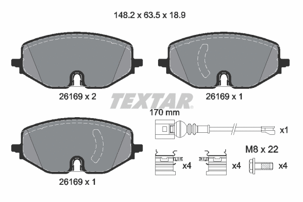 Brake Pad Set, disc brake (2616901)