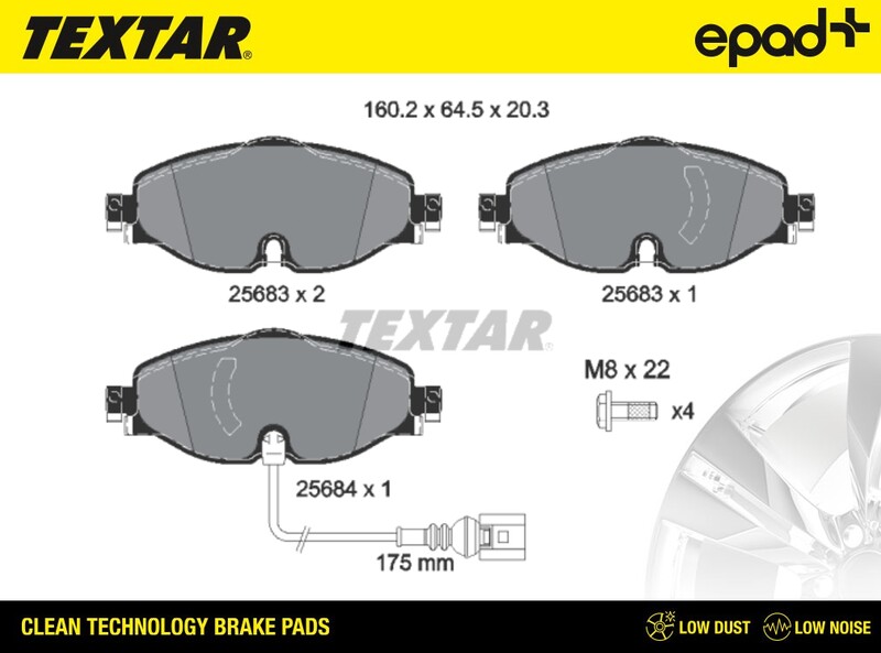 Brake Pad Set, disc brake (2568301CP)