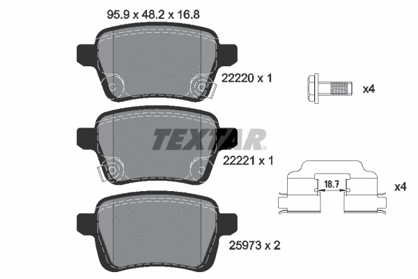 Brake Pad Set, disc brake (2222001)