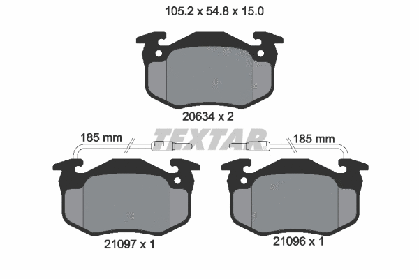 Brake Pad Set, disc brake (2109601)