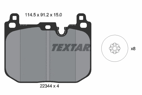 Brake Pad Set, disc brake (2234401)