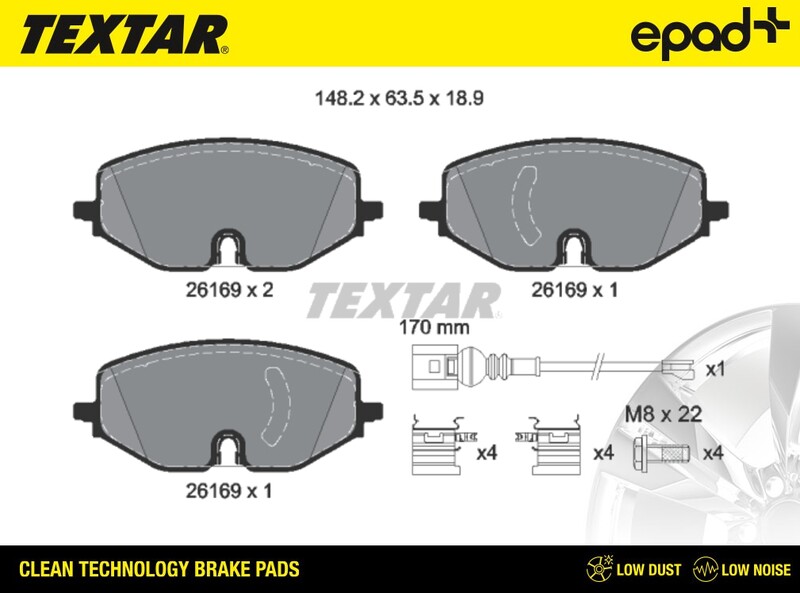 Brake Pad Set, disc brake (2616901CP)