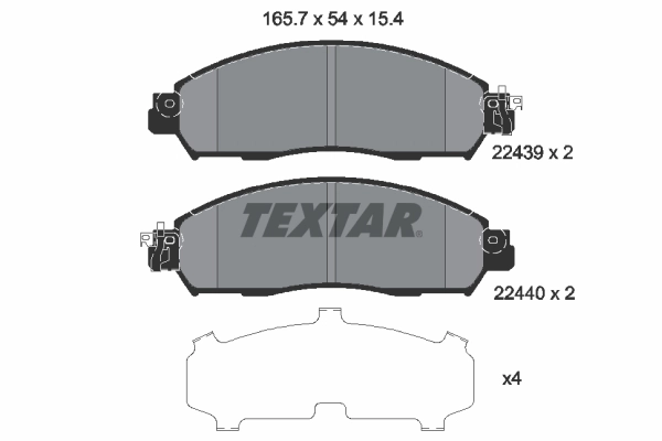 Brake Pad Set, disc brake (2243903)