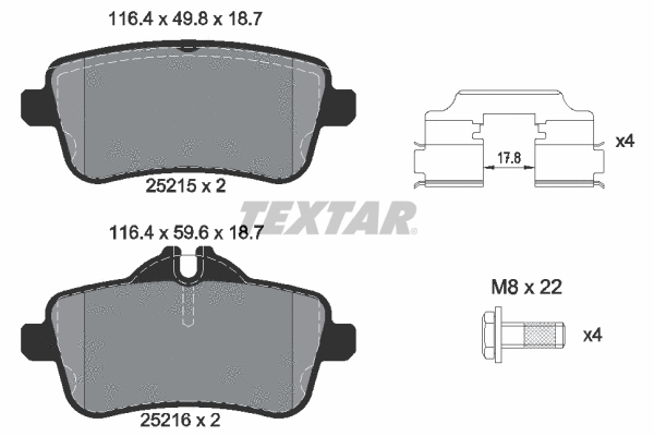 Brake Pad Set, disc brake (2521502)