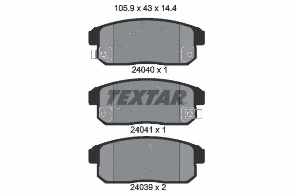 Brake Pad Set, disc brake (2404001)