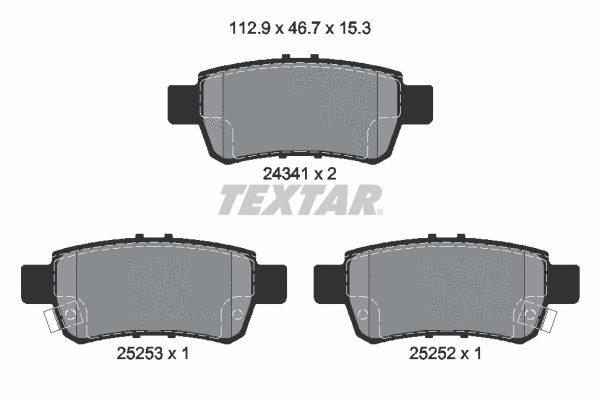 Brake Pad Set, disc brake (2434101)