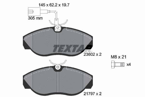Brake Pad Set, disc brake (2360201)