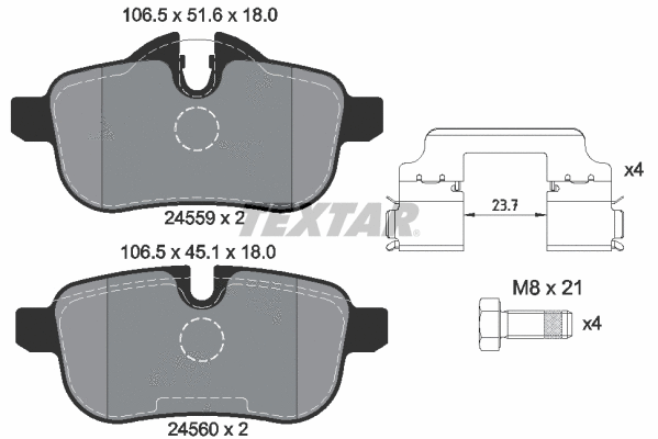 Brake Pad Set, disc brake (2455901)