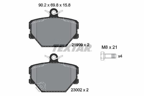 Brake Pad Set, disc brake (2199901)