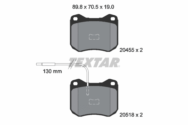 Brake Pad Set, disc brake (2045502)