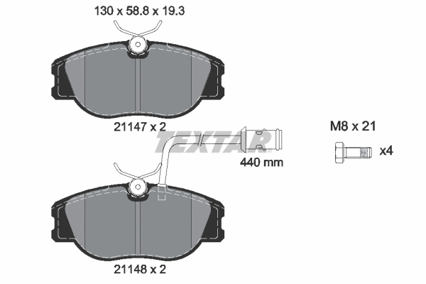 Brake Pad Set, disc brake (2114703)