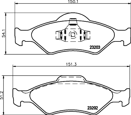 Brake Pad Set, disc brake (2320201)