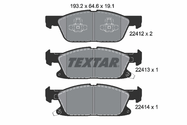 Brake Pad Set, disc brake (2241201)