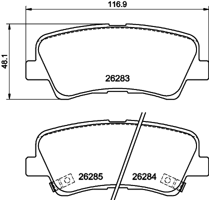 Brake Pad Set, disc brake (2628301)