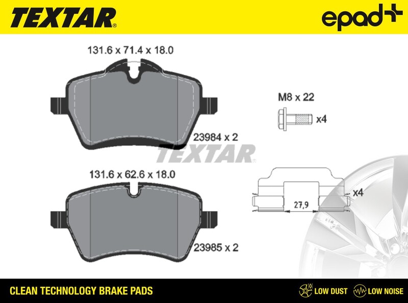 Brake Pad Set, disc brake (2398401CP)