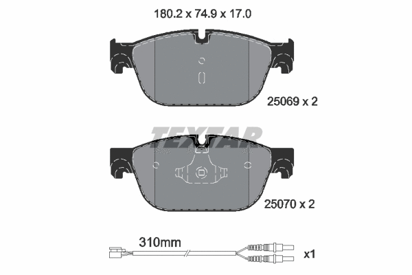 Brake Pad Set, disc brake (2506901)