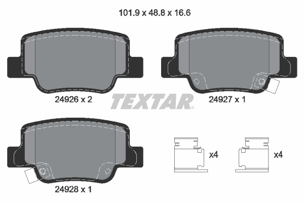 Brake Pad Set, disc brake (2492601)