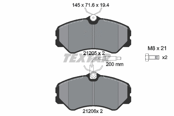 Brake Pad Set, disc brake (2120501)
