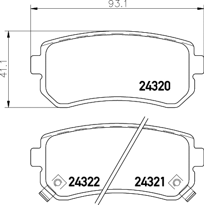 Brake Pad Set, disc brake (2432004)
