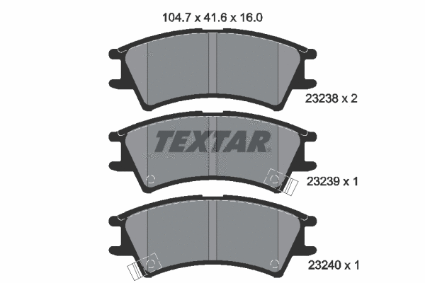Brake Pad Set, disc brake (2323802)