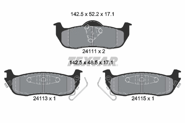 Brake Pad Set, disc brake (2411102)