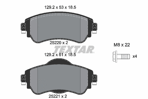 Brake Pad Set, disc brake (2522001)