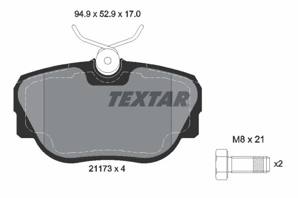 Brake Pad Set, disc brake (2117302)
