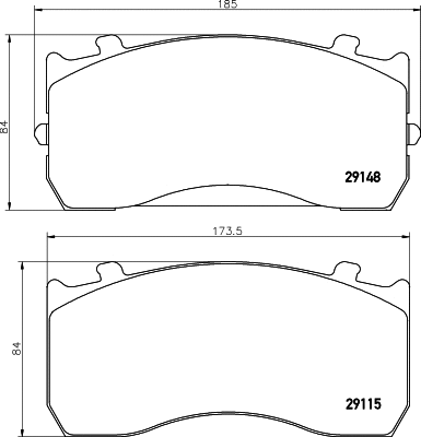 Brake Pad Set, disc brake (2914811)