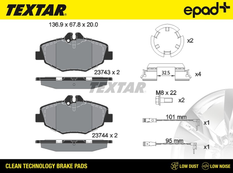 Brake Pad Set, disc brake (2374303CP)