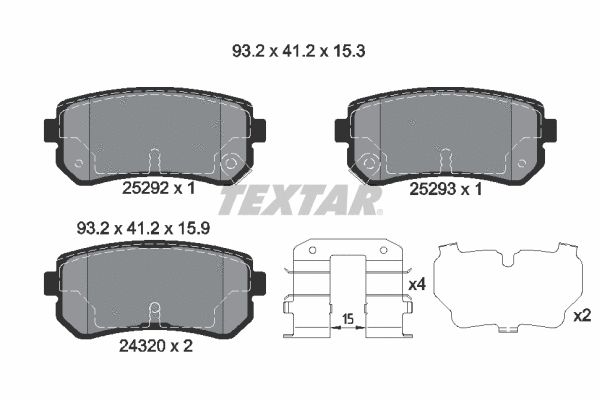 Brake Pad Set, disc brake (2529201)