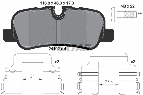 Brake Pad Set, disc brake (2419282)