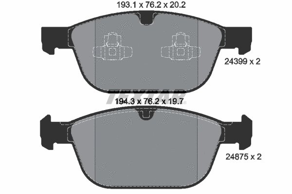 Brake Pad Set, disc brake (2439901)