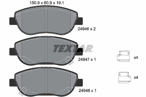 Brake Pad Set, disc brake (2494601)