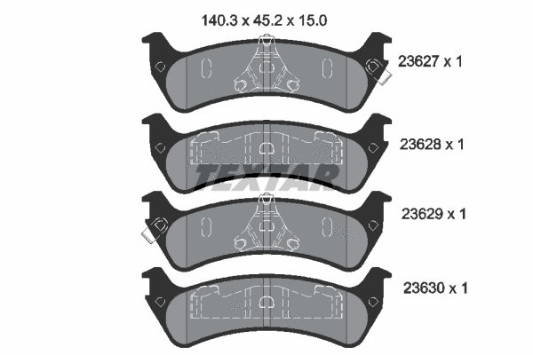 Brake Pad Set, disc brake (2362701)
