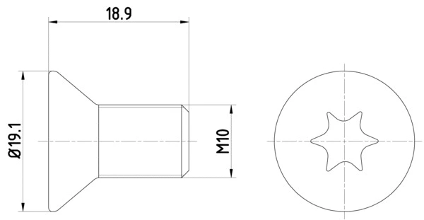 Bolt, brake disc (TPM0010)
